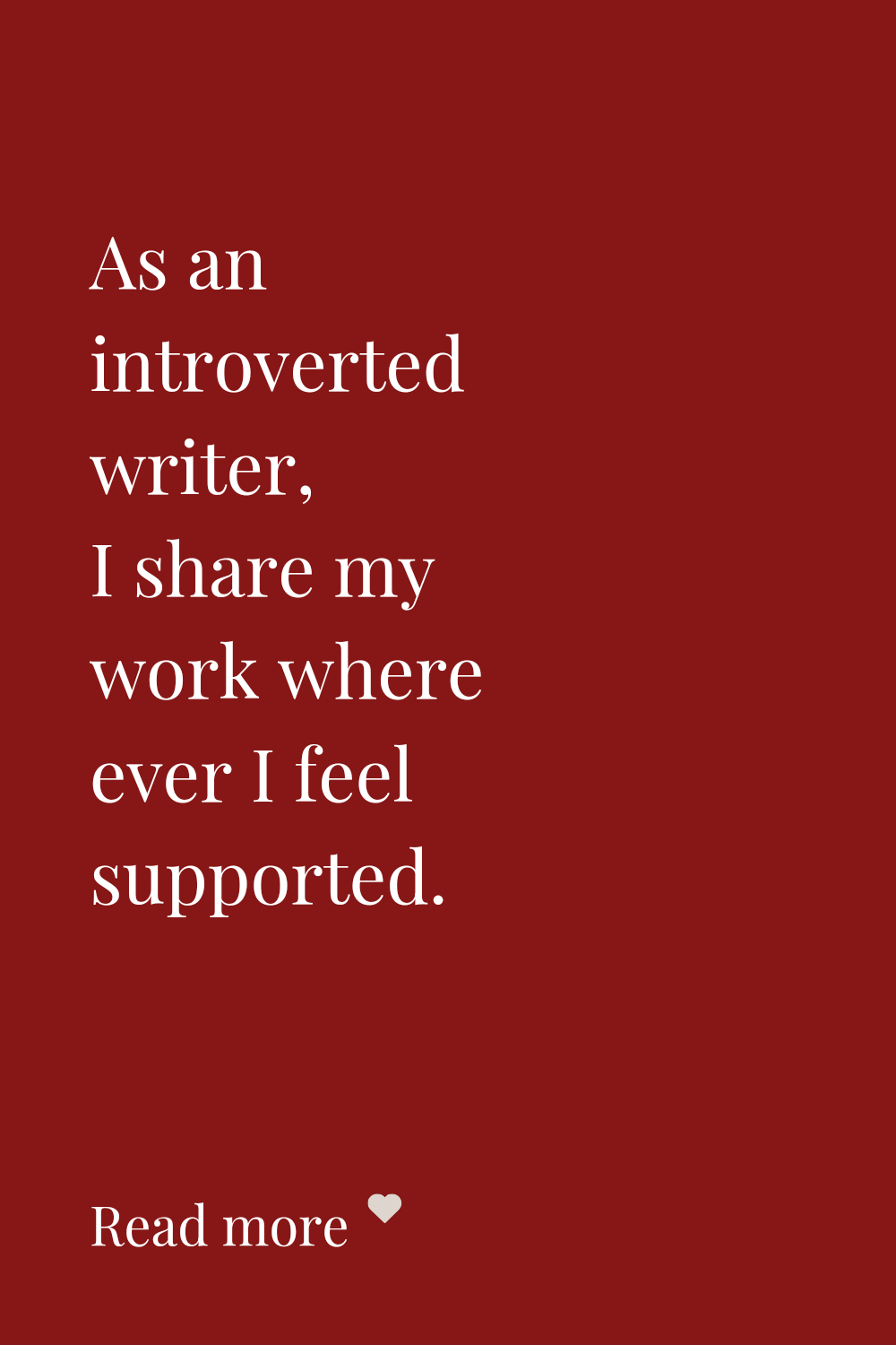 Introverted writer marketing share your work